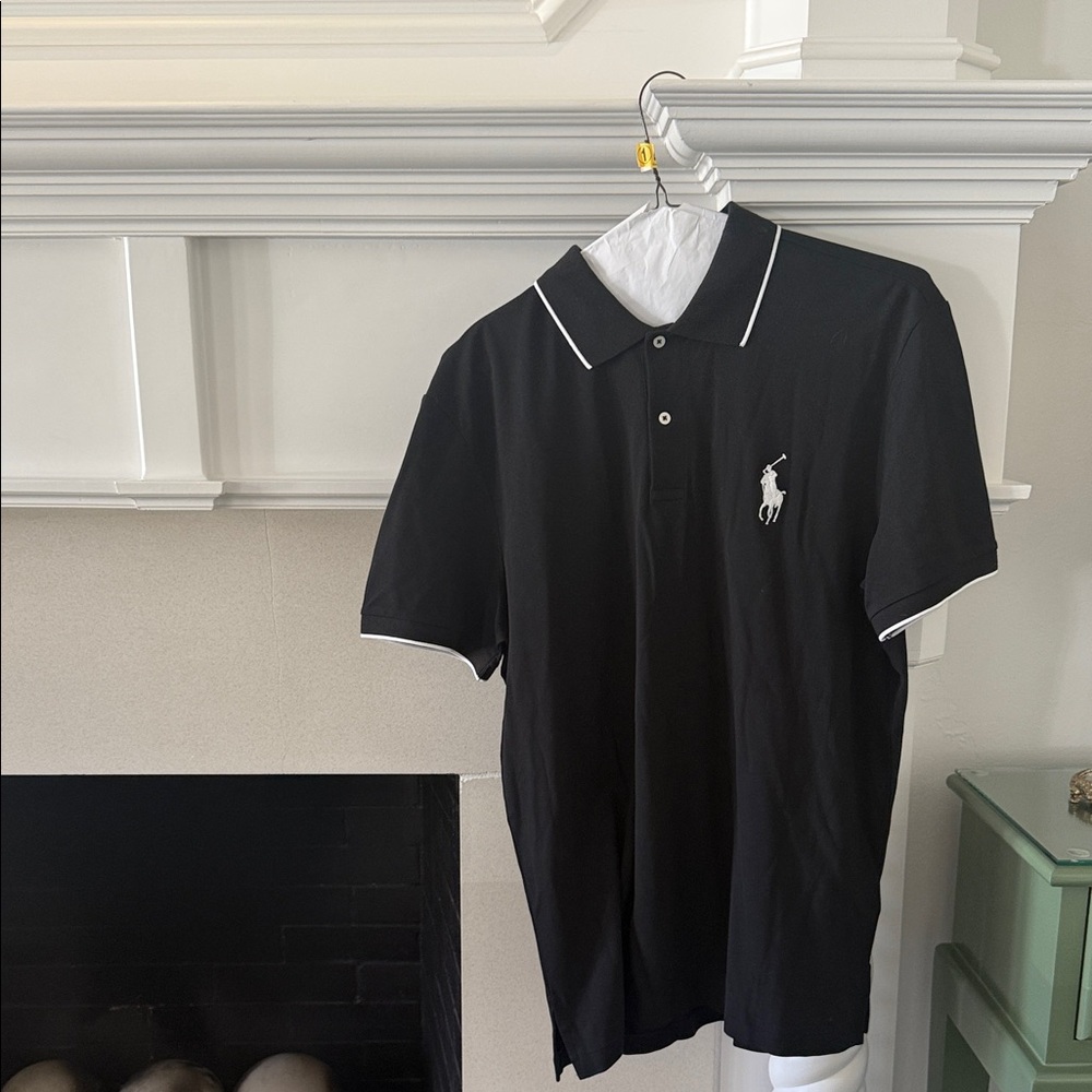 Polo by Ralph Lauren Black Shirt with White Trim